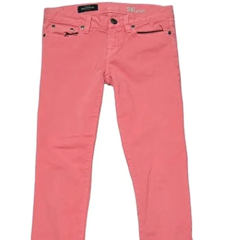 J.Crew Toothpick Corduroy Ankle Pants Coral size 26